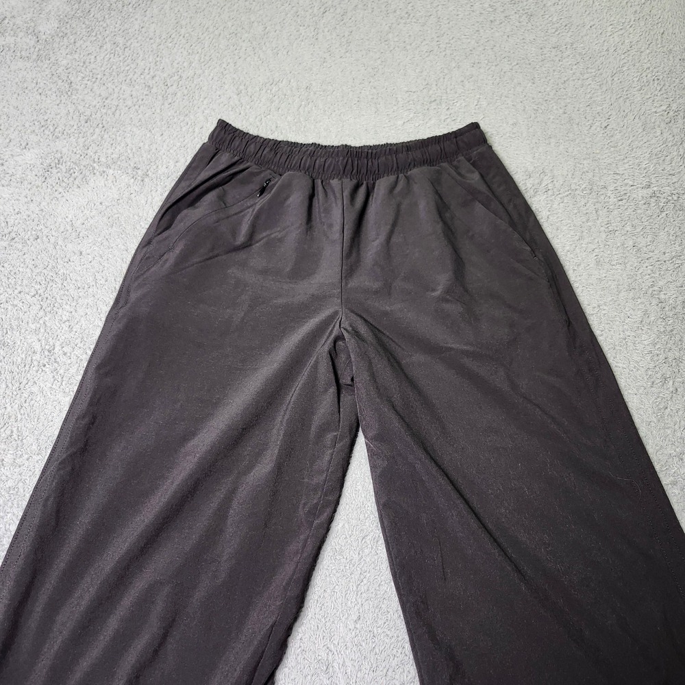 Athleta Girl Girls XL 14 Athletic Pants Black Wide Leg Elastic Waist Pocket 6238